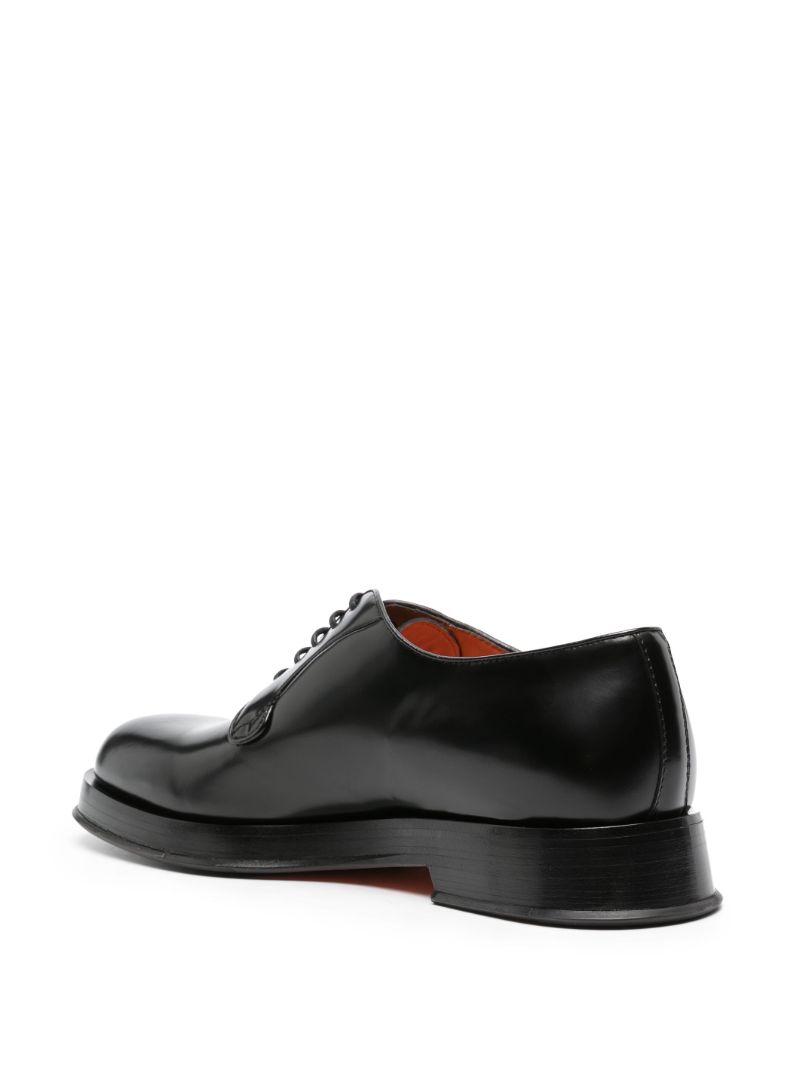 Black Delight Leather Derby Shoes