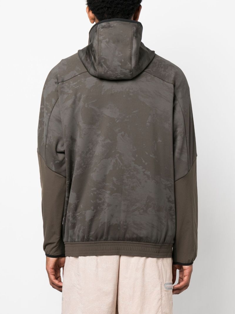 X and Wander Brown Hooded Fleece Jacket