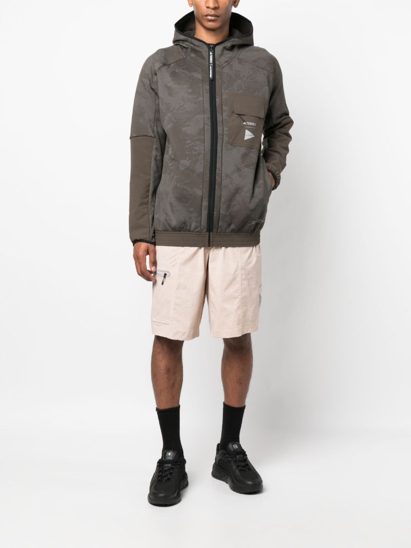 X and Wander Brown Hooded Fleece Jacket