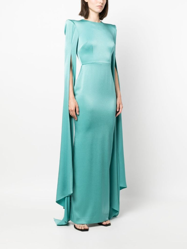 Green Bennett Stain CrÃ_x0083_Âªpe Maxi Dress