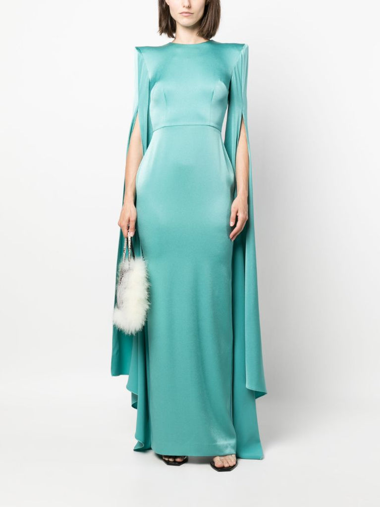 Green Bennett Stain CrÃ_x0083_Âªpe Maxi Dress