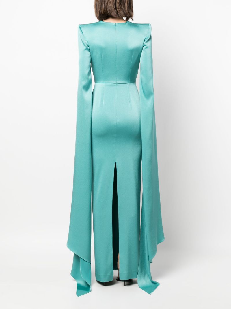 Green Bennett Stain CrÃ_x0083_Âªpe Maxi Dress