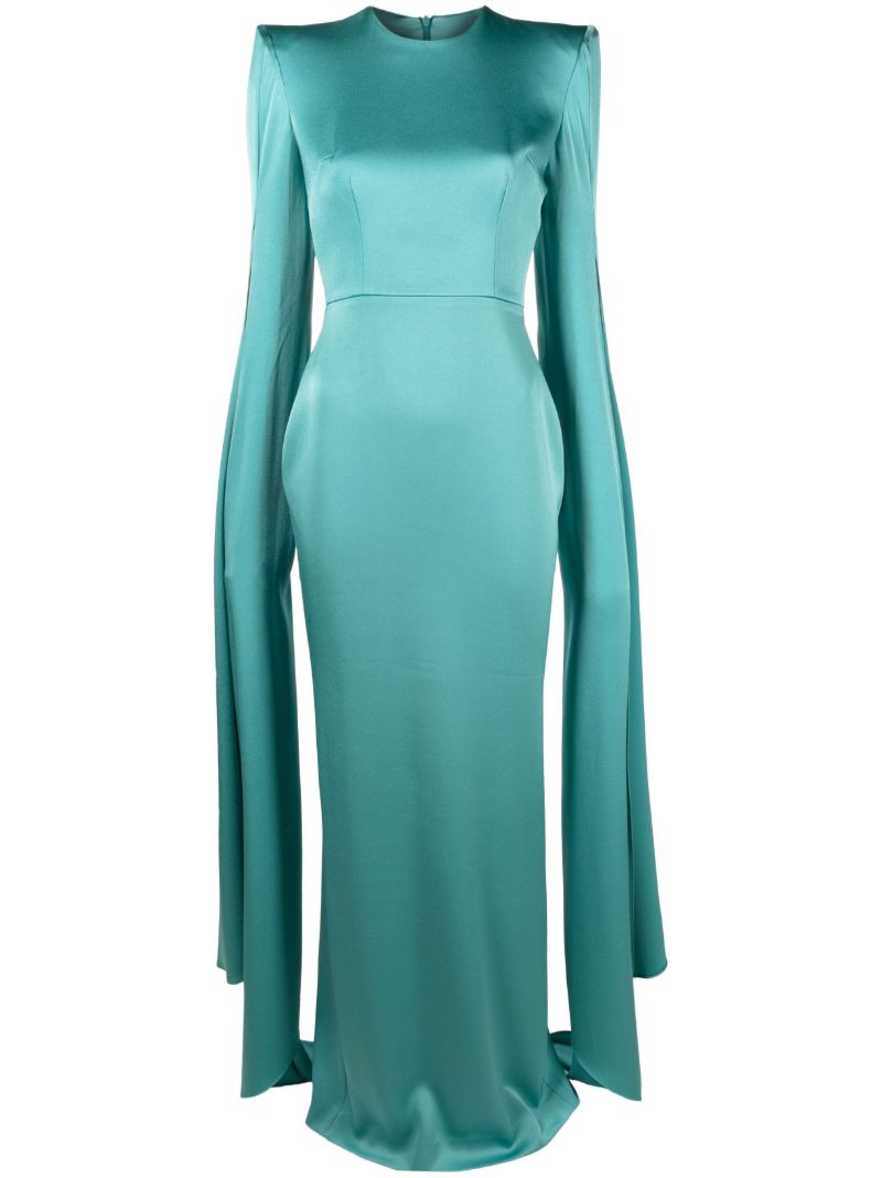 Green Bennett Stain CrÃ_x0083_Âªpe Maxi Dress