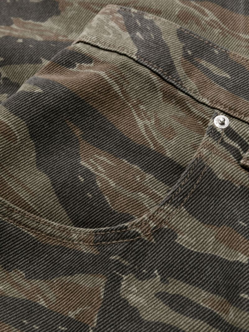 Green Camouflage-print Cargo Jeans