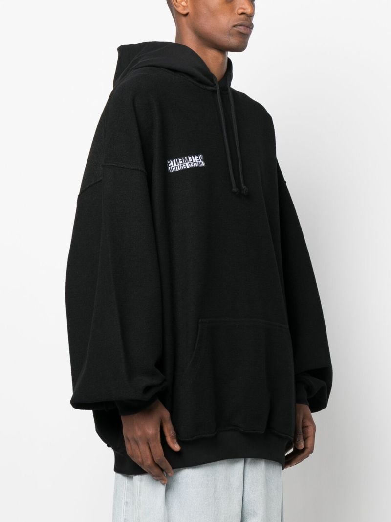 Black Inside Out Logo Hoodie