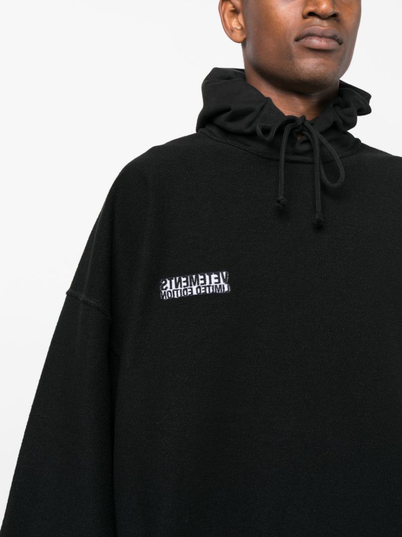 Black Inside Out Logo Hoodie