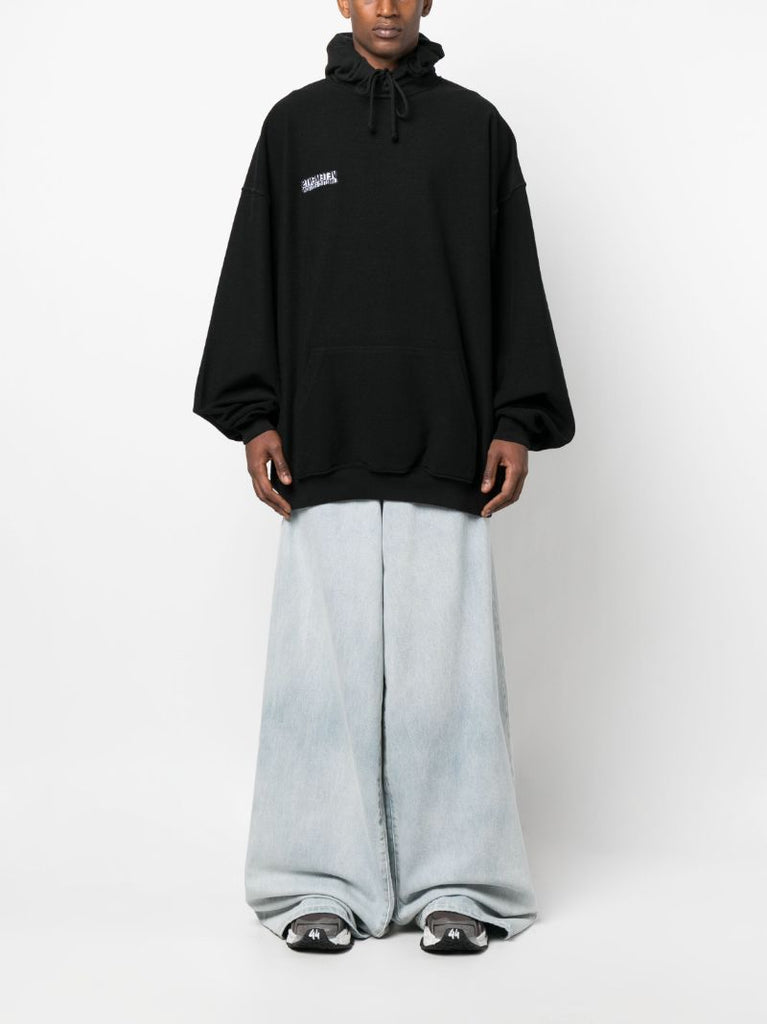 Black Inside Out Logo Hoodie