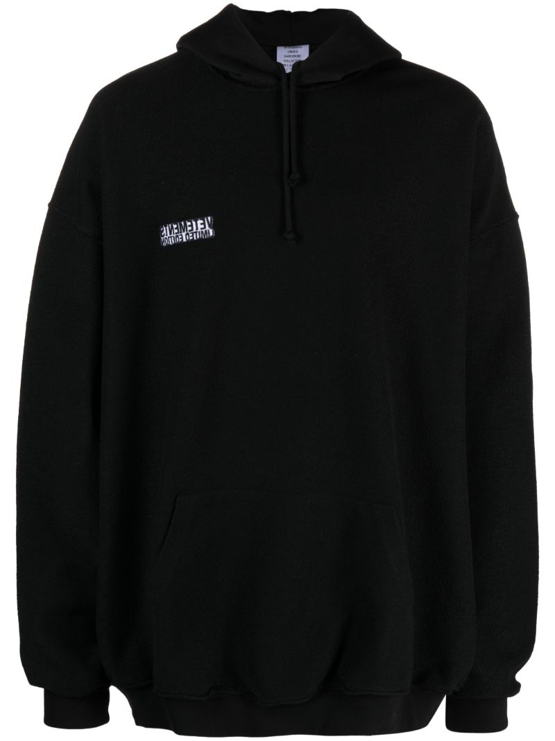 Black Inside Out Logo Hoodie