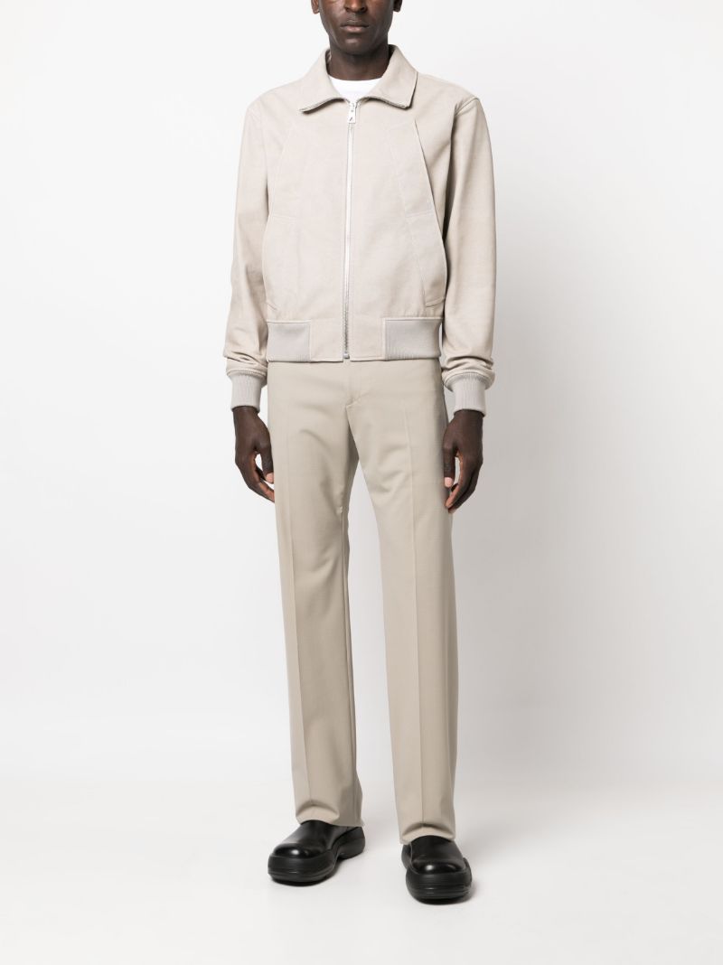 Neutral Chino Bomber Jacket