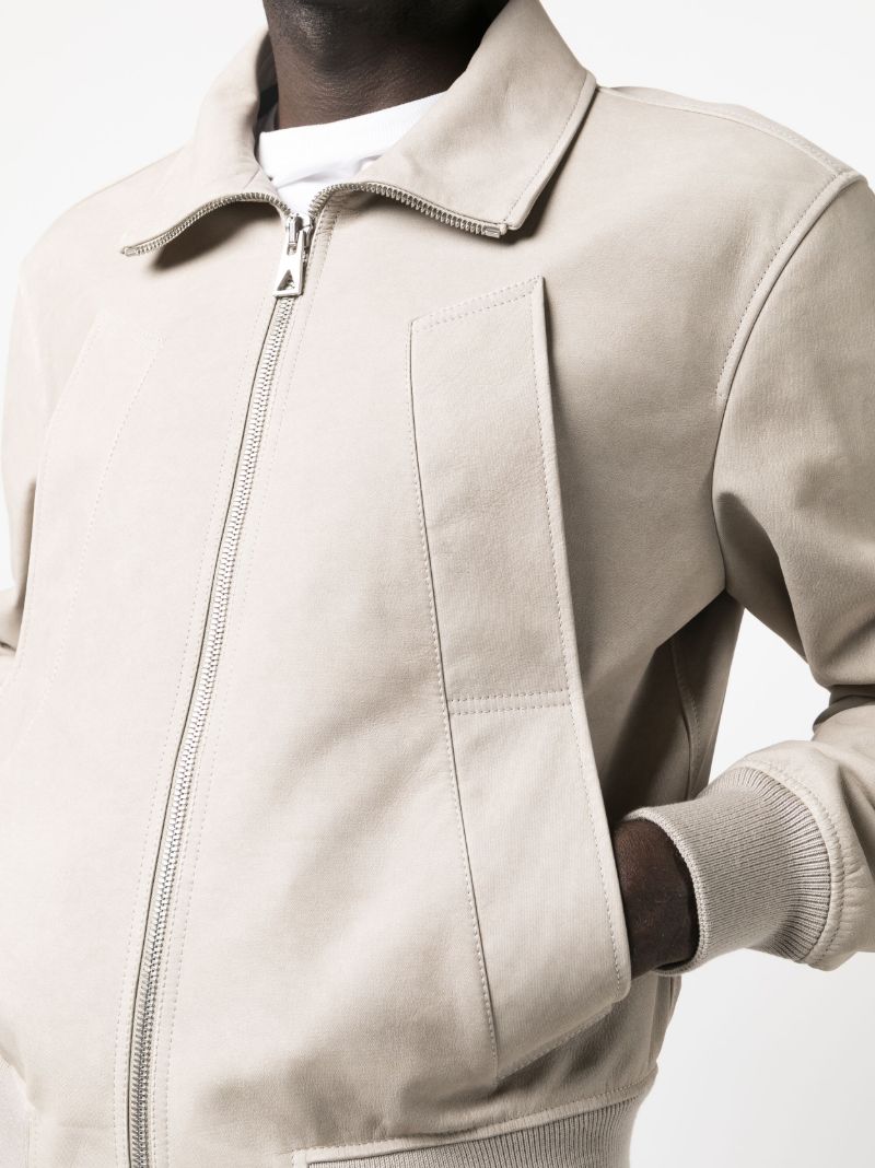Neutral Chino Bomber Jacket
