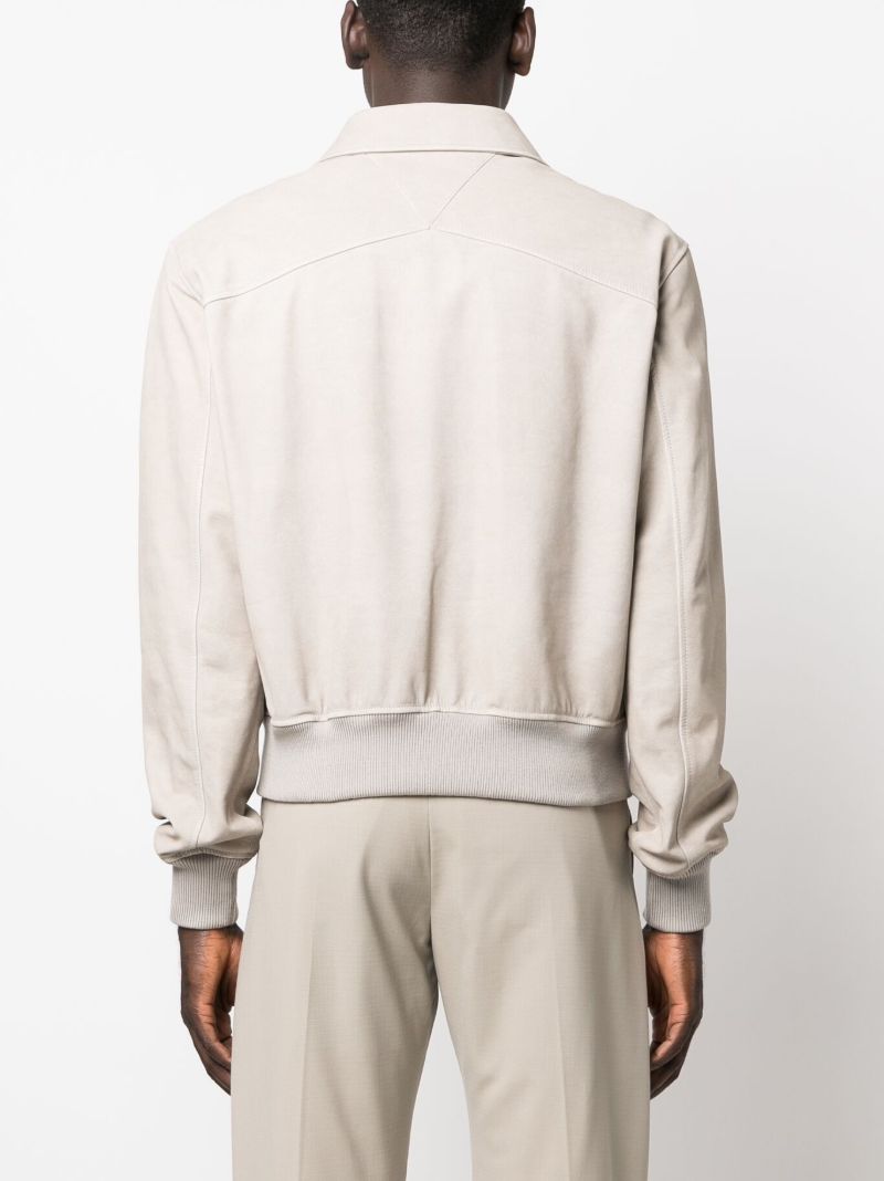 Neutral Chino Bomber Jacket