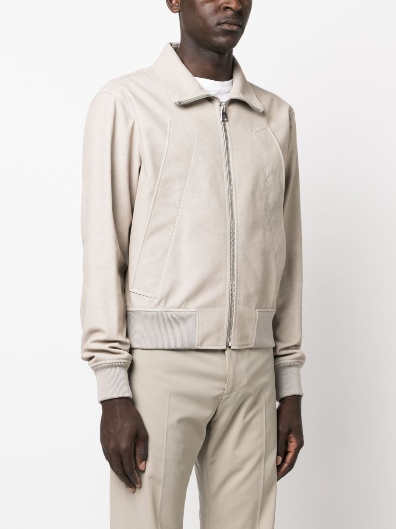 Neutral Chino Bomber Jacket