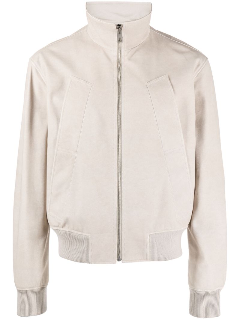 Neutral Chino Bomber Jacket