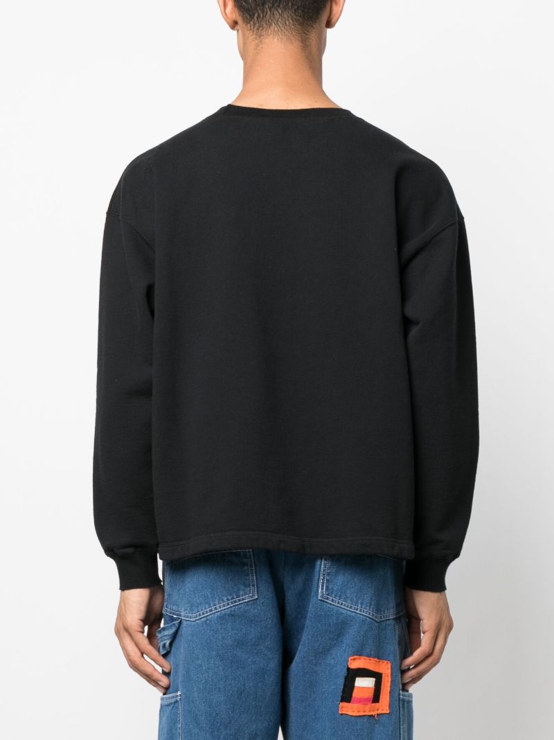 Black Fish Cotton Sweatshirt