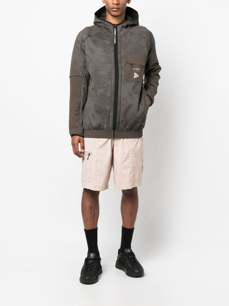 X and Wander Neutral Track Shorts