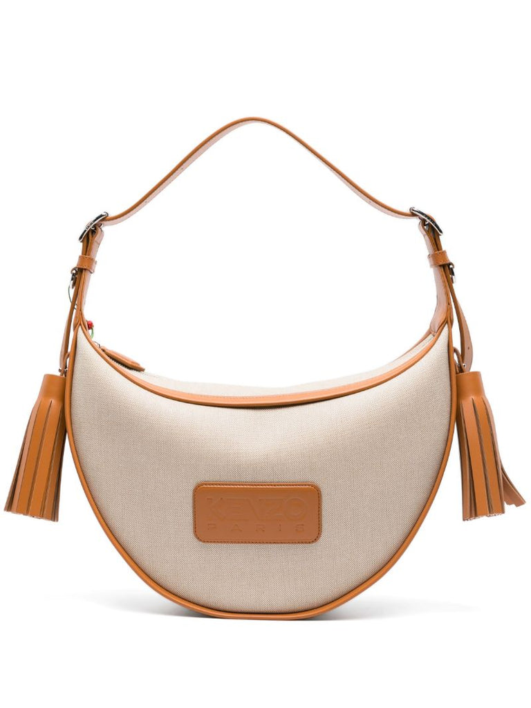Brown Kenzo 18 Logo-patch Medium Shoulder Bag
