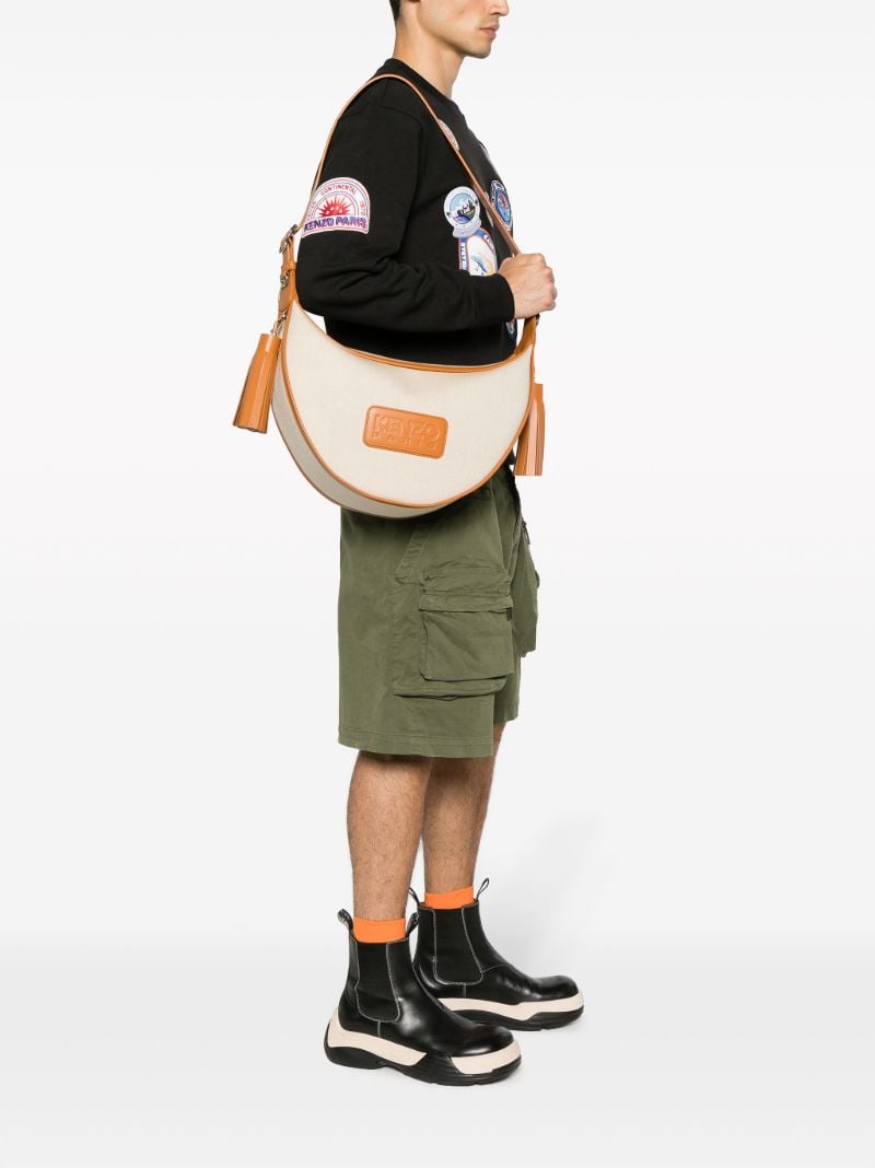 Brown Kenzo 18 Logo-patch Medium Shoulder Bag
