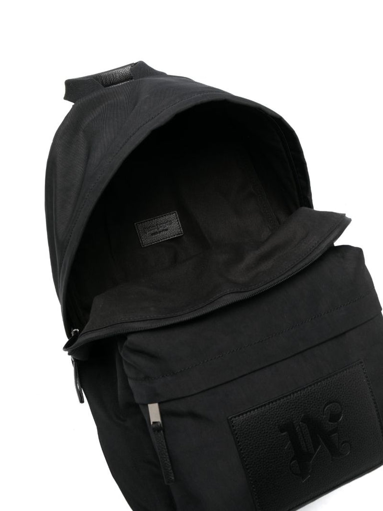 Black Logo Patch Backpack