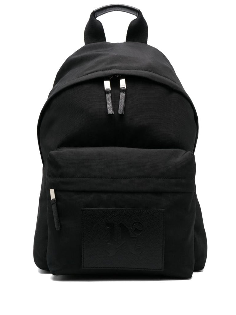 Black Logo Patch Backpack