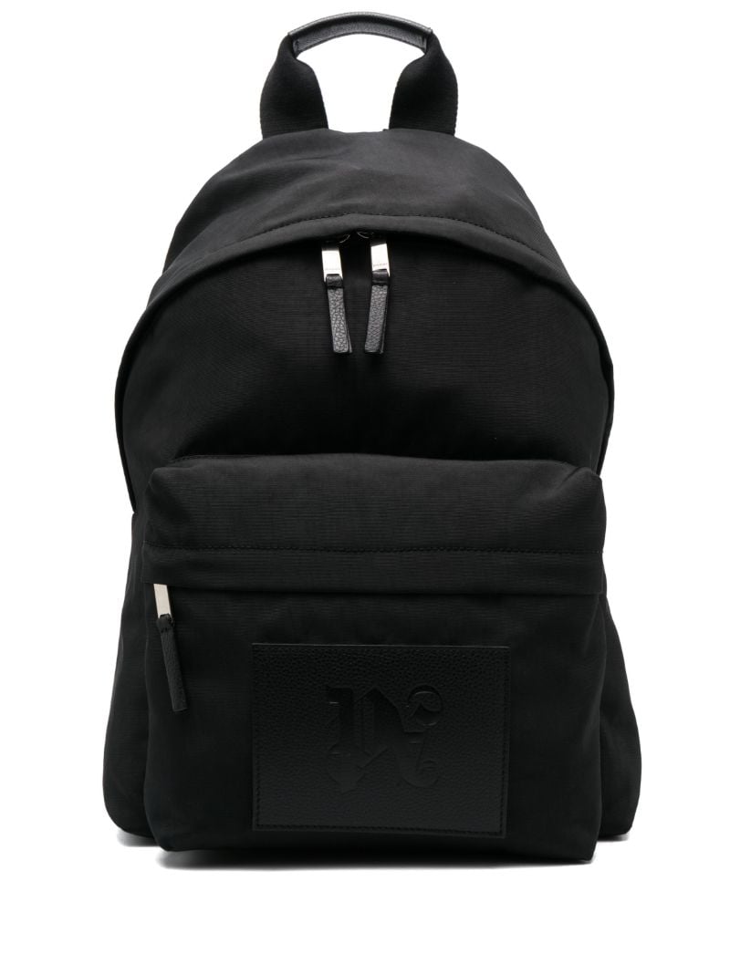 Black Logo Patch Backpack