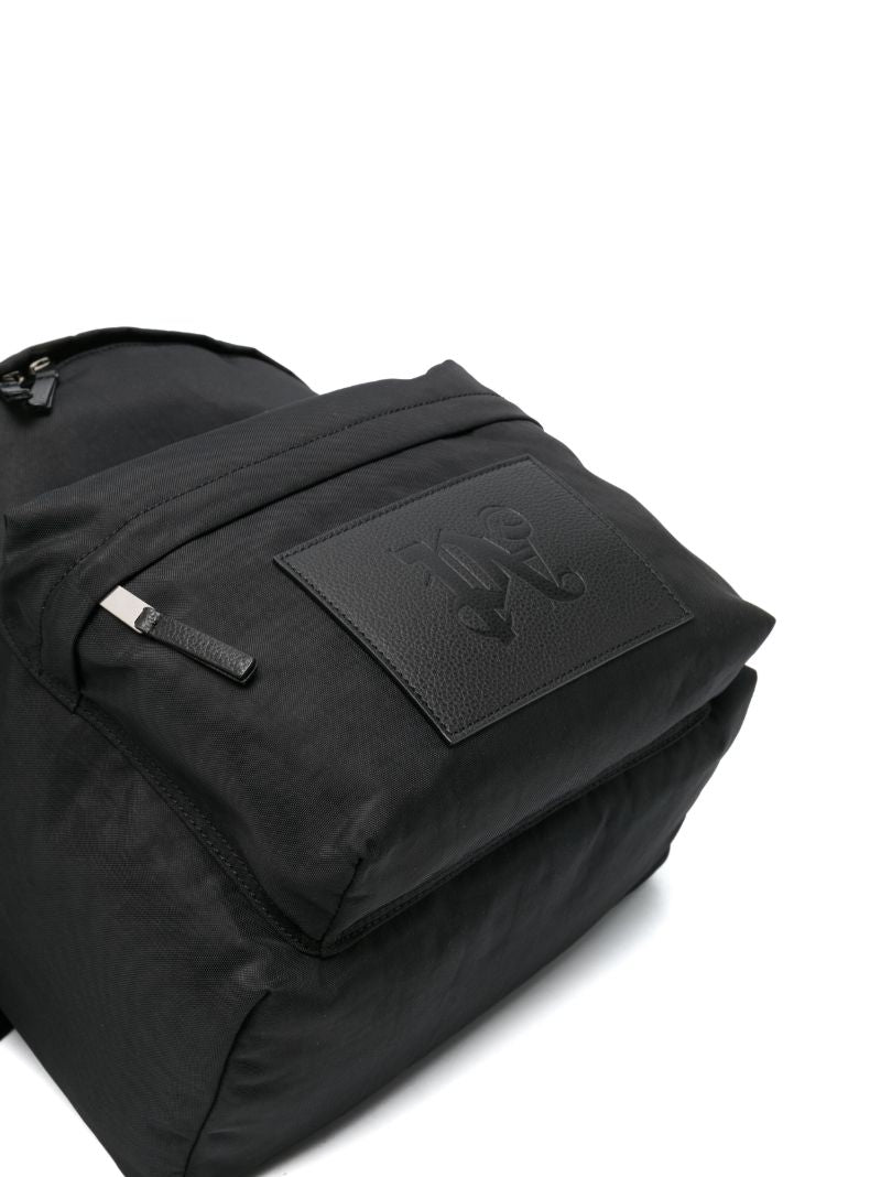 Black Logo Patch Backpack
