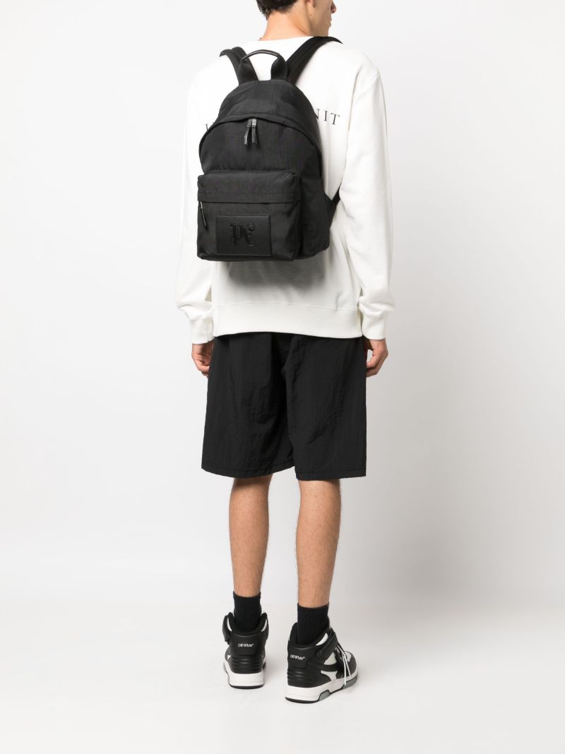 Black Logo Patch Backpack