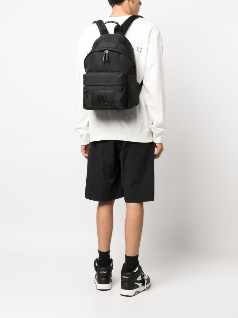 Black Logo Patch Backpack