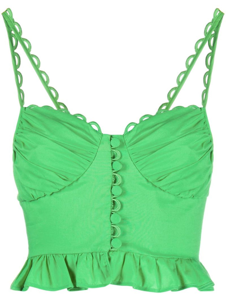 Green Mara Cotton Crop Top