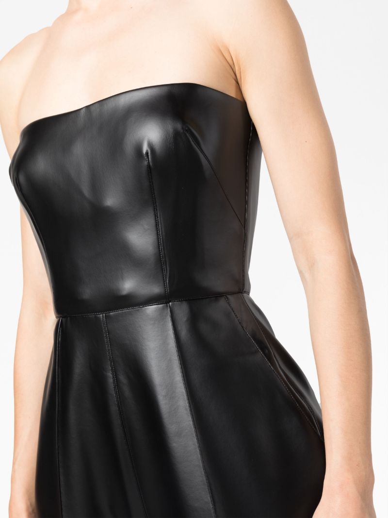 Black Steele Faux Leather Jumpsuit