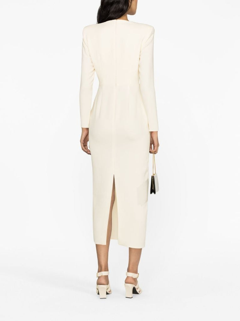 White Monroe Heart Cut-out Midi Dress