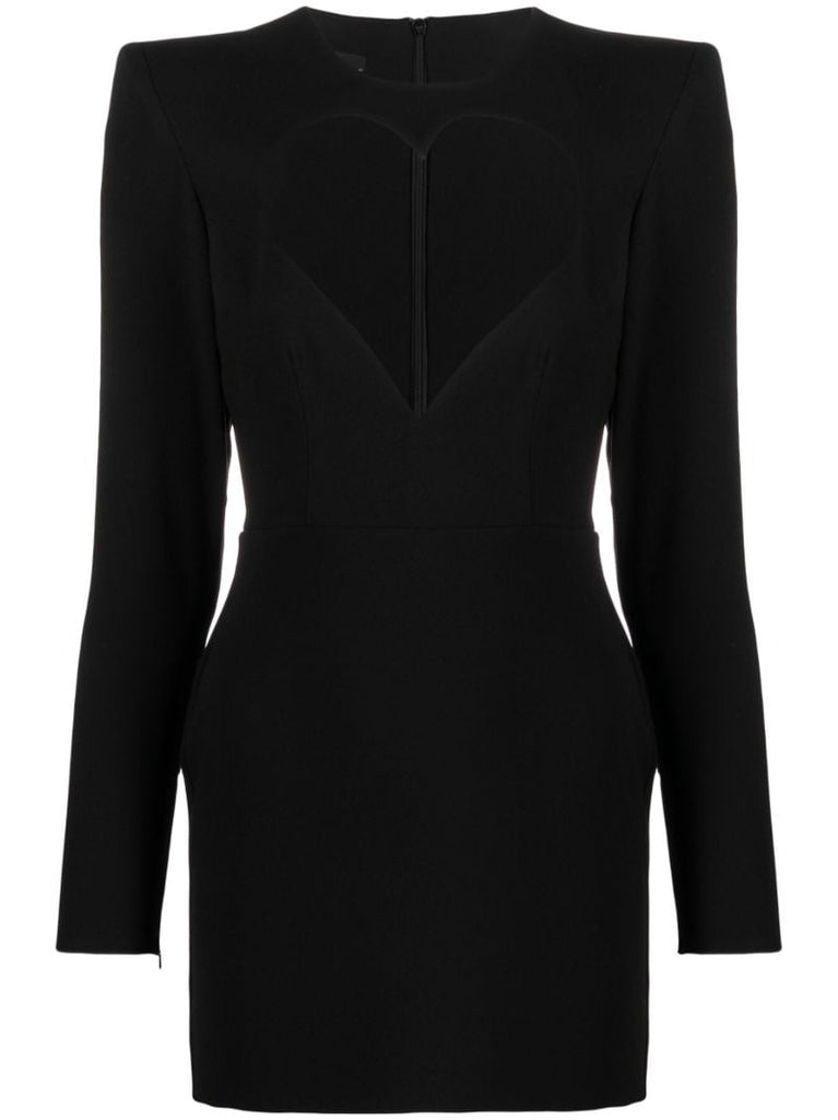 Black Heart Cut-out Mini Dress