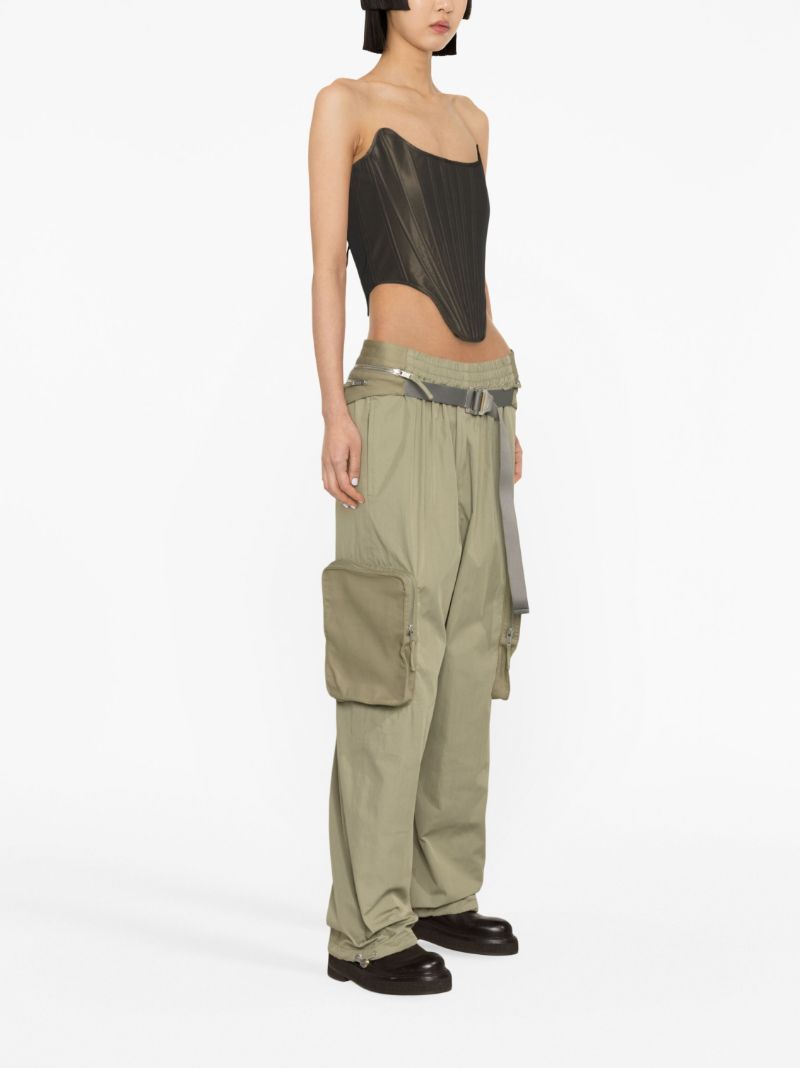 Green Belted Cargo Trousers