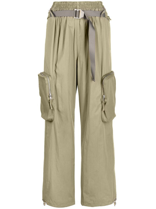 Green Belted Cargo Trousers