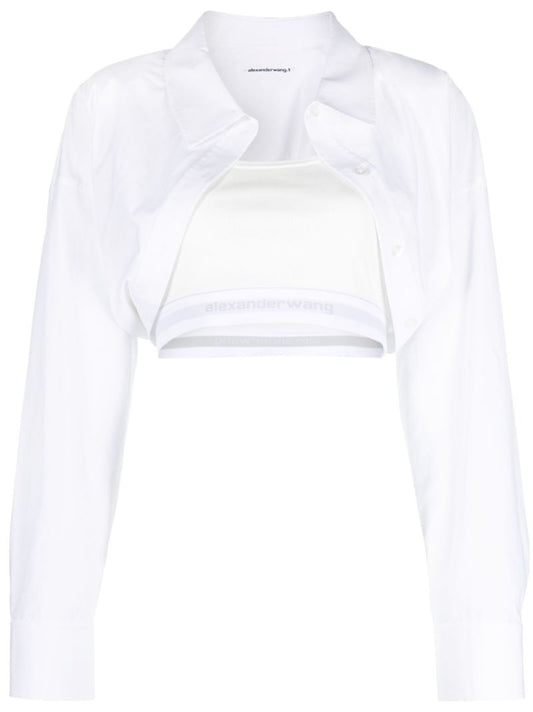 White Layered Bolero Crop Top