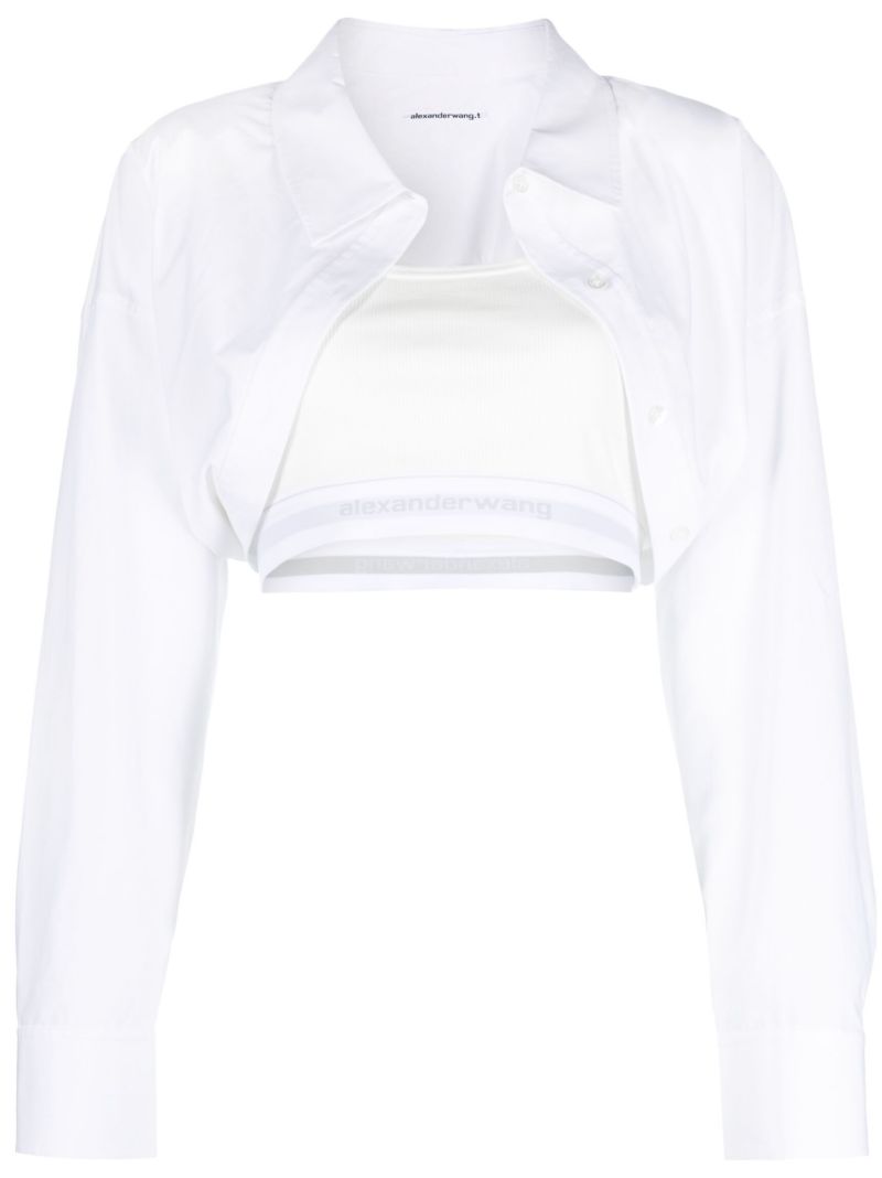 White Layered Bolero Crop Top
