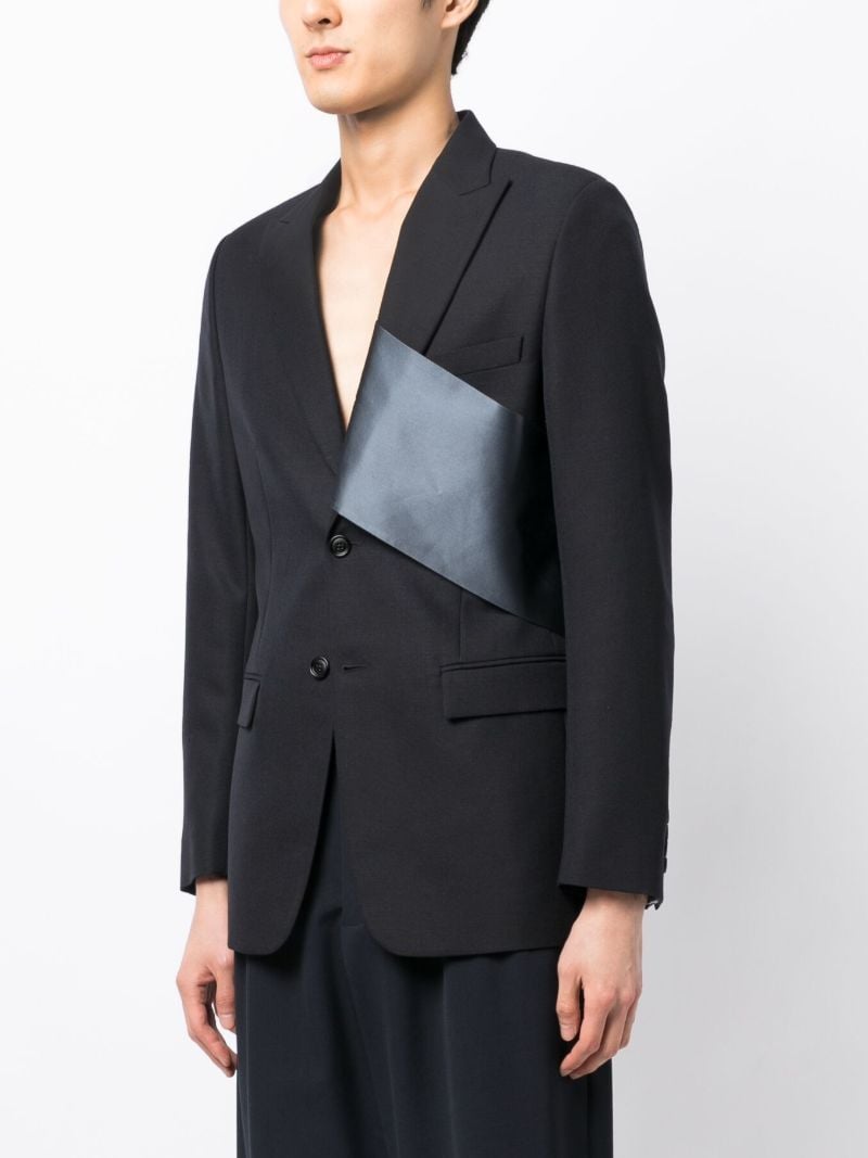 Blue Single-breasted Wool Blazer
