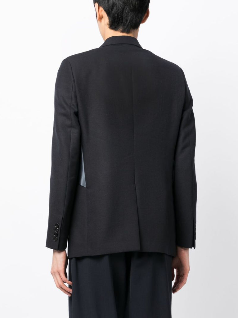 Blue Single-breasted Wool Blazer