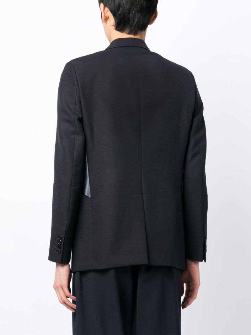 Blue Single-breasted Wool Blazer