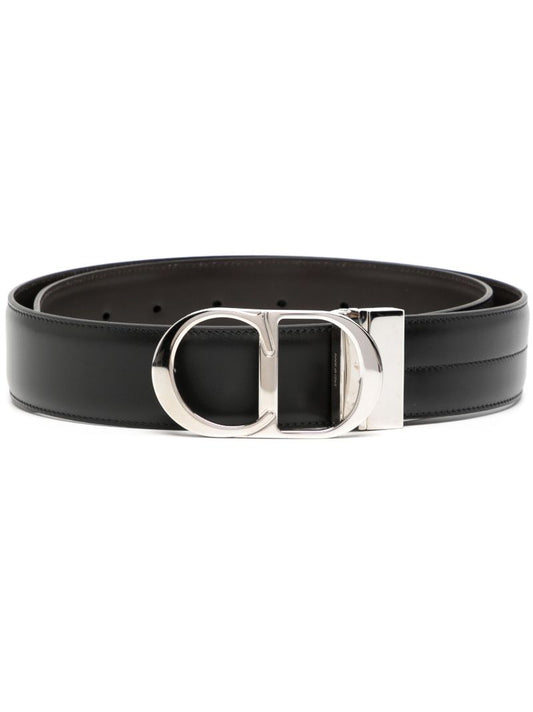 Black Cd Icon Leather Belt