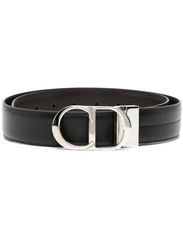 Black Cd Icon Leather Belt