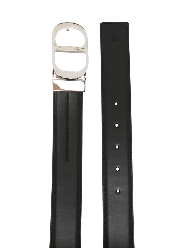 Black Cd Icon Leather Belt