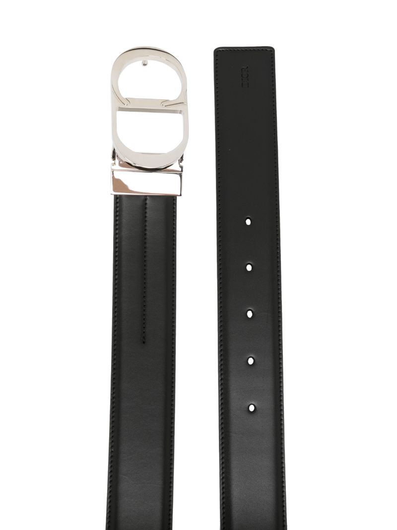 Black Cd Icon Leather Belt