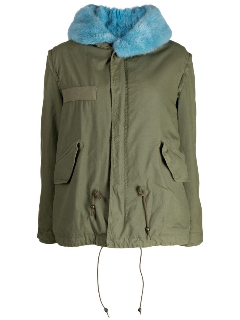 Green Shearling Parka Coat