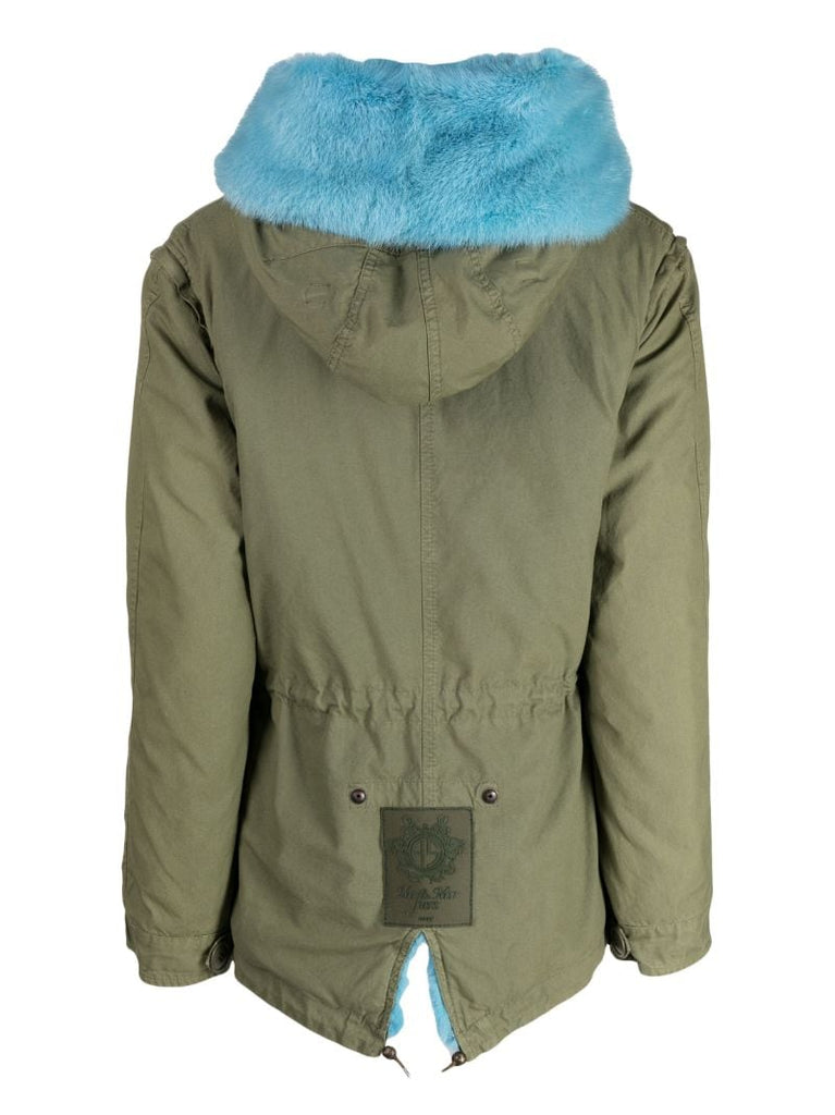 Green Shearling Parka Coat