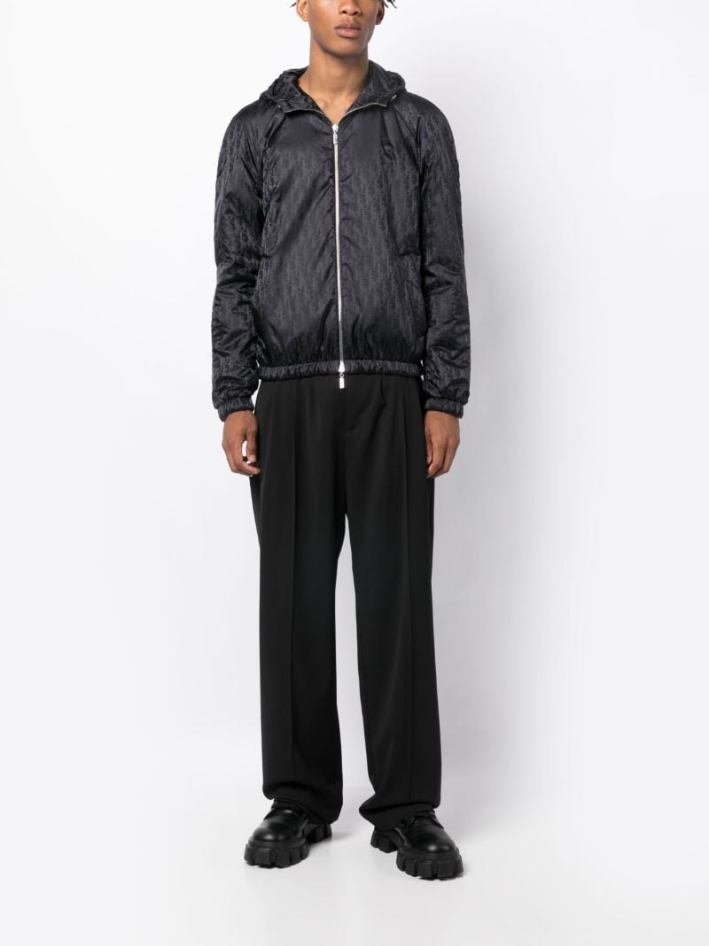 Black Zip Front Reversible Hooded Leather Jacket