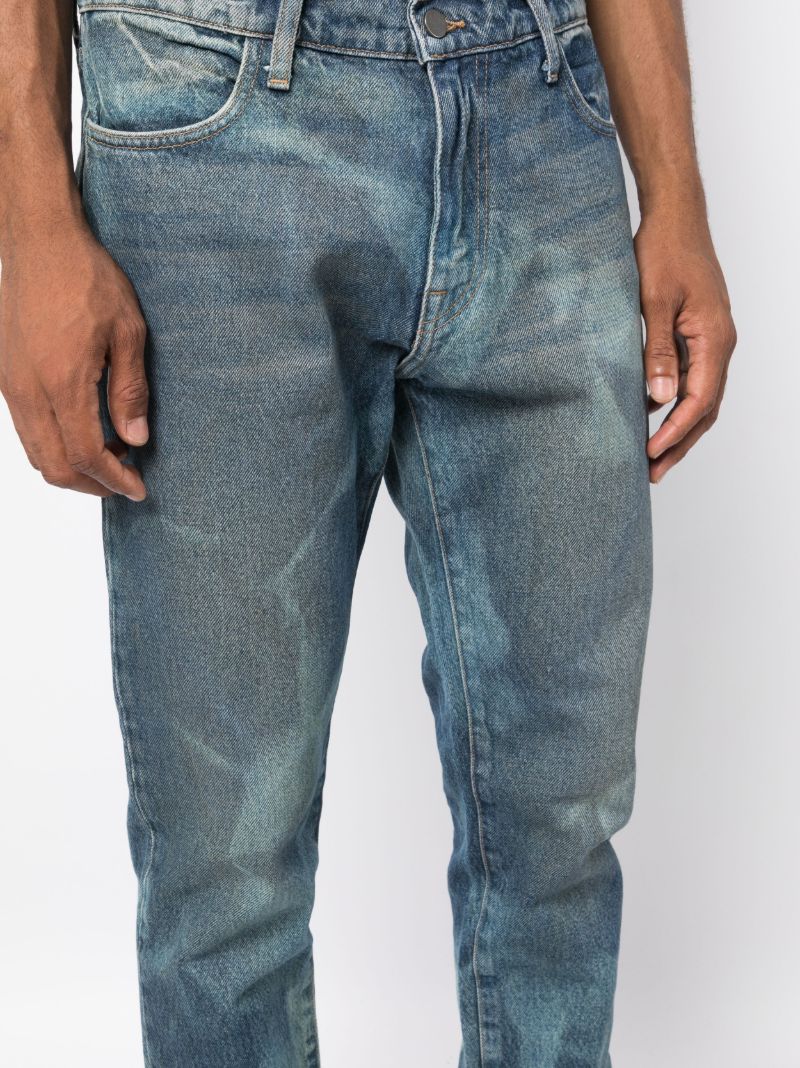 X Armes Blue Bleached Straight Leg Jeans