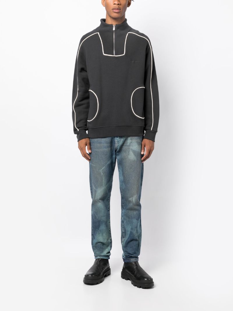 X Armes Blue Bleached Straight Leg Jeans