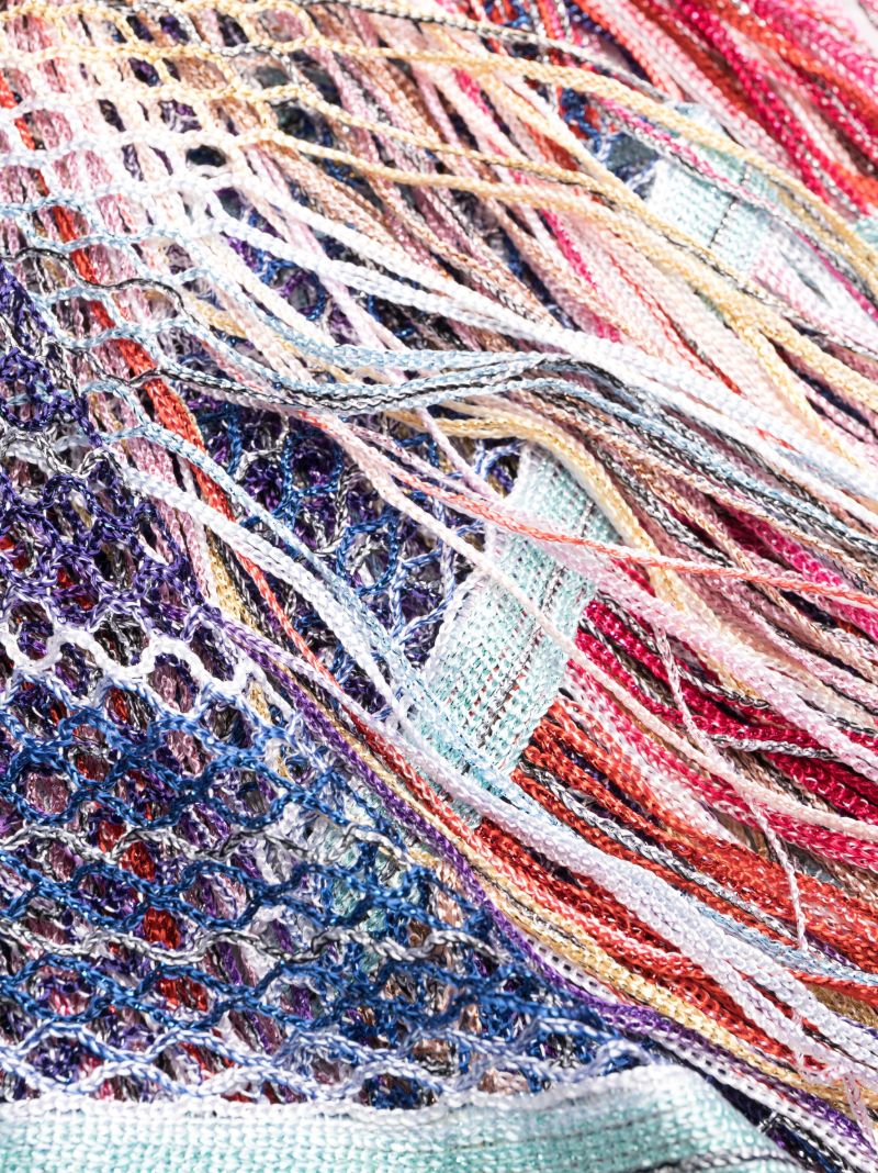 Multicolour Striped Fringed Beach Dress