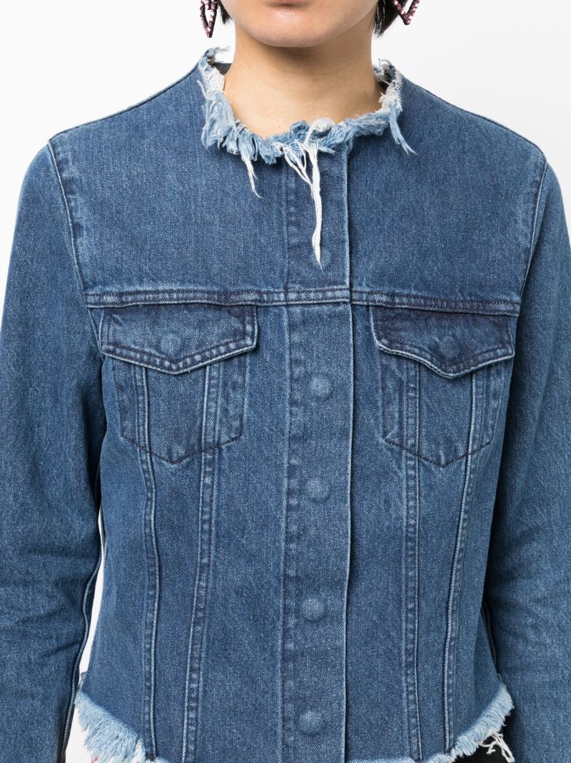 Blue Raw Edge Denim Jacket