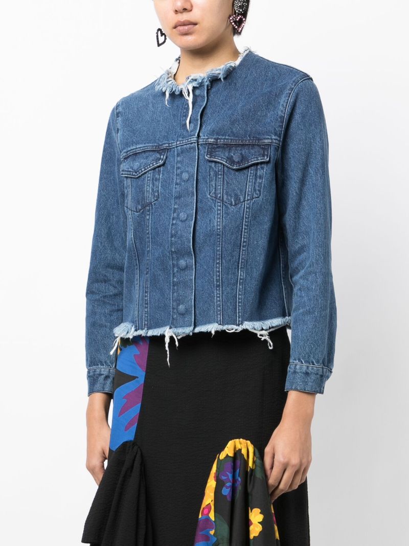 Blue Raw Edge Denim Jacket